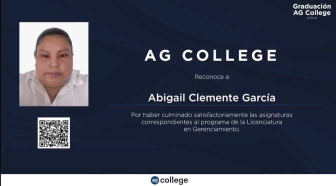 Recibe titulación profesional de Licenciatura en Gerenciamiento mamá Malala